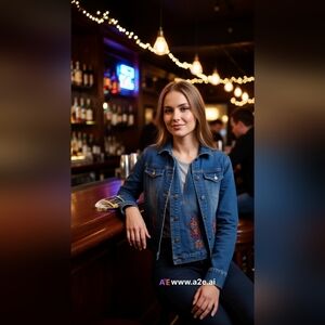 Stylish Embroidered Denim Jacket